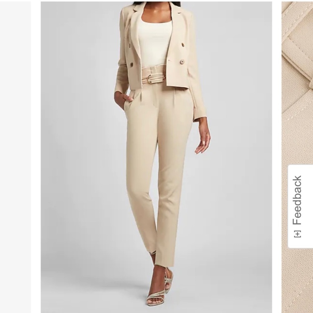 Express Super High Waisted Belted Ankle Pant